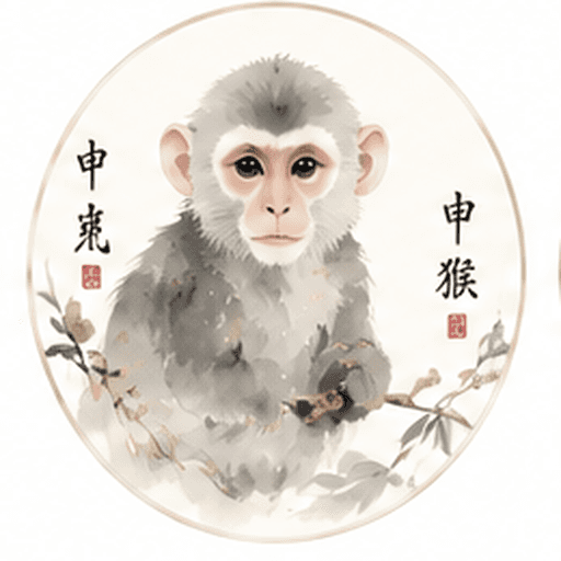 Monkey Chinese zodiac animal icon