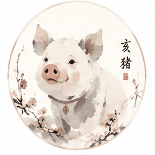 Pig Chinese zodiac animal icon