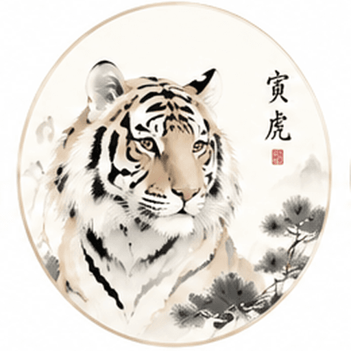 Tiger Chinese zodiac animal icon