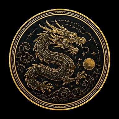 Dragon zodiac medallion