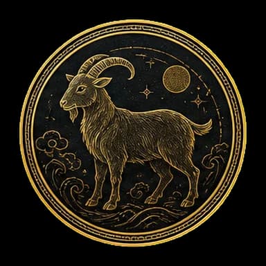 Goat zodiac medallion