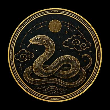 Snake zodiac medallion